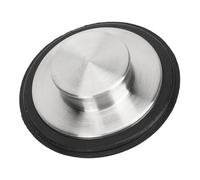 Naroote Tapón de Cocina de Acero Inoxidable y Caucho, 8 cm, Plateado, 2 Piezas