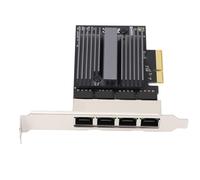 Naroote Tarjeta Gigabit Ethernet de 4 Puertos, Transmisión Estable Quad RJ45 Tarjeta Nic Gigabit de 4 Puertos para I225-V Cjip para Servidor