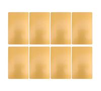 Naroote Tarjetas de Visita de Metal en Blanco, 50 Hojas de Aluminio Duradero para Redes Profesionales y Manualidades, Diseño Elegante, Ligero de 3,4 X 2,1 Pulgadas (GOLD)