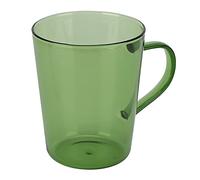 Naroote Taza de Leche de Vidrio de Borosilicato de 380 Ml para Hoteles y Cafeterías Taza Térmica Elegante Fácil de Limpiar (GREEN)