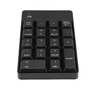 Naroote Teclado Numérico Inalámbrico 18 Teclas Teclado Numérico USB de bajo Ruido para Hojas de Cálculo, 7 y Superiores (Black)