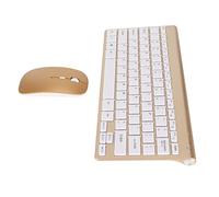 Naroote Teclado y Mouse Inalámbricos, Combinación de Teclado y Mouse Inalámbricos, Indicador LED Silencioso, Juego de Mouse y Teclado Compacto con Ahorro de Energía a Prueba de Agua para