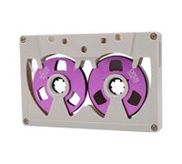 Naroote Tiempo de Grabación de 50 Minutos Cinta de Casete en Blanco de Carrete a Carrete, Cintas de Férricas Tipo I, Casetes de Chapados Metálicos con Estuche Transparente, Ideal para Grabación de