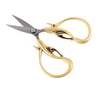 Naroote Tijeras Retro en Forma de Cisne Herramientas de Costura para Manualidades y Bordados Cómodas Acero Inoxidable 1 Unidad (flor dorada dorada)