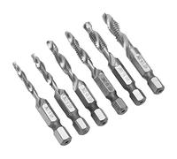 Naroote Toque Establecer, Toque y Troquele 6pcs Grifos Hss Hex Vástago Estadounidense Rosca de Tornillo Estándar de Rosca Combinada de de Herramientas Manuales