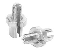 Naroote Tornillo de Ajuste de Barril M7 Plateado, Sujetador de Aleación de Aluminio de Alta Resistencia para Bicicletas de Montaña de Carretera, 2 Piezas para Ciclistas Al Aire Libre