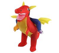 Naroote Trajes de Montar a Caballo, 190T Poliéster Estable Respetuoso con la Piel Sutura Reforzada Impermeable Dinosaurio Traje Inflable para Exteriores (Niño del medio 120-140cm)