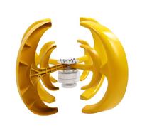Naroote Turbina Eólica de de 1200W, Productor de Electricidad Tipo Linterna de 4 Aspas para Sistemas Híbridos de Energía Eólica Solar para Barcos Domésticos (24V)