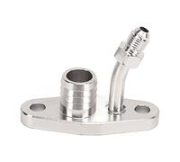 Naroote Turbo Aceil Feed Inlet Blange Junta Adaptador Junta, Adaptador de Brida de Desagüe de Aceite Turbo Aleación de Metal con Accesorios Drenaje de Retorno de Aceite de Brida para CT9 CT12 CT20