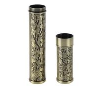 Naroote Un Contenedor con Un Tubo de Metal, Un Tubo de Aleación de Zinc de Metal Hermético, Elegante, Elegante, para Almacenar Pequeños alimentos. (Bronce)