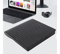 Naroote Unidad de DVD Externa para Computadora Portátil, Reproductor de DVD Portátil Reproductor de DVD para Computadora Portátil Unidad óptica USB 3.0 de 12,7 Mm para Computadora