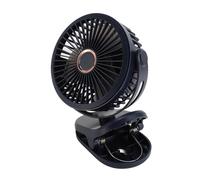 Naroote USB -Desk -Clamp/Holder Fan, 10000 MAh Clamp/Holder USB en el Rendimiento de la Recarga de Ruedas de Ventilador de 360 grados Más Fuerte para un Cochecito para el Niño para la Oficina (BLUE)