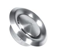 Naroote Ventilación de Aire Redonda Ajustable de Acero Inoxidable para Escape Doméstico, Reducción de Ruido, Instalación en Techo o Pared, 3 Tamaños para Uso en Interiores (acero inoxidable)