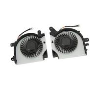 Naroote Ventilador de Refrigeración Interno de Repuesto para Computadora Portátil para una Disipación de Calor Mejorada, Compatible con GF75 Thin 8RC 8RD 9SC, Aleación de Aluminio de 4 Pines (CPU y