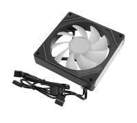 Naroote Ventilador de Refrigeración para Computadora ARGB Alto Flujo de Aire Rendimiento Silencioso para Chasis de Escritorio 120x120x25 Mm 1 Unidad (Aspa de ventilador positiva, negra)