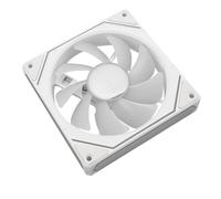 Naroote Ventilador de Refrigeración para Computadora ARGB Alto Flujo de Aire Rendimiento Silencioso para Chasis de Escritorio 120x120x25 Mm 1 Unidad (Aspa de ventilador positiva, blanca)