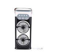 Naroote Ventilador de Torre Silencioso, Ventilador Oscilante de Doble Cabezal con 3 Velocidades, 3 Nieblas, Ajustes de Temporizador, Luz Nocturna, Dirección del Viento de 120° (BLACK)