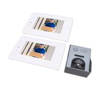 Naroote Video -Tür Telephone Kit, Dos Maneras -intercom 6 Infrarot Leds Brillo Ajustable Video intercom para Oficinas (Enchufe de la UE)