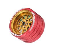 Naroote Volante de Control Remoto, Ligero Rojo Práctico Aleación de Aluminio Metal RC Volante de Coche Resistencia Al Impacto Alta Resistencia para Conversión de Coche RC (Estilo D)