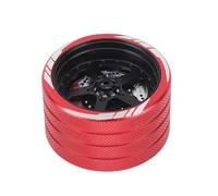 Naroote Volante de Control Remoto, Ligero Rojo Práctico Aleación de Aluminio Metal RC Volante de Coche Resistencia Al Impacto Alta Resistencia para Conversión de Coche RC (C)