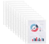 NAROSEBE 200 Unidades de Fundas a5 Transparente Fundas PlasticoMultitaladro Elba Standard Folio para planos con multitaladros y fuelle