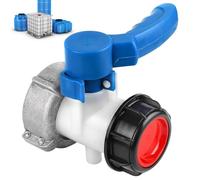 NAROSEBE Adaptador IBC Deposito 1000l DN40(62mm) Adaptador de Tanque IBC Grifo para Deposito de Agua 1000 Litros Adaptador Tapa Deposito IBC para Deposito Lluvia Deposito de Agua 1000 Litros con Tapon