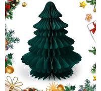 NAROSEBE Árbol de Navidad de Papel de Nido de Abeja Árbol de Navidad Decorativo de Papel Árbol de Navidad de Papel Pequeño Árbol de Navidad de Panal Árbol de Navidad Plegable de Papel Decorar (Verde)