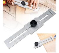 NAROSEBE Medidor de Precisión 200mm Calibre de Trazado de Acero al Carbono Reglas de Trazado de Carpinteria Calibre de Marcado de Carpintería Regla de Trazar Calibrador Precisión para Marcar Diseñar
