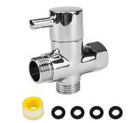 NAROSEBE Válvula Desviadora 3 Vías ducha G1/2" Latón Macizo, Tuerca Hexagonal para Agarre Firme, Repuesto Válvula Ducha con 2 Salidas Universal Conexión para Tubería de 20mm para Columna de Ducha Baño