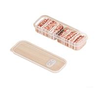 Narrow Fridge Storage Box 21 cm Divider Meat Contenedor (Two)