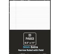 Narrow Ruled Notebook with Field: Premium Writing Journal for School, Office & Everyday Notes: Large 8.5" x 11" | 120 Pages | Field Margin for Neat Organisation | Matte Soft Cover for Daily Use