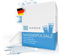 NARSA Sal para lavado nasal de 60 unidades - Pack de 60 bolsas de sal nasal para ducha nasal - Sal de lavado nasal sin conservantes - 60 bolsas de 2,25 g de sal para lavado nasal - Fabricado en