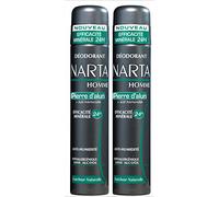 Narta - Desodorante de aerosol para hombre de piedra de alumbre, eficacia durante 24 horas, 200 ml, lote de 2 unidades