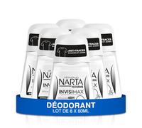 Narta - Desodorante Invisimax para hombre con 48 horas de eficacia, sin alcohol, hipoalergénico, 6 x 50 ml