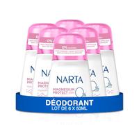 Narta - Desodorante Mujer - Magnesium Protect 48h Hipoalergénico, sin alcohol, 6 x 50 ml