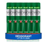 NARTA - Desodorante para hombre - Clásico Spray Frescura 48 horas de eficacia - 6 x 200 ml