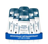 Narta - Desodorante para hombre con bola - Desodorante Resixyl para 4 días, sin alcohol, 6 x 50 ml