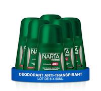 Narta - Desodorante para hombre, roll, frescura clásica, antitranspirante, 48 horas de eficacia, sin alcohol, 6 x 50 ml