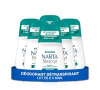NARTA - Desodorante para mujer - Desodorante Resixyl durante 4 días sin alcohol - 6 x 50 ml