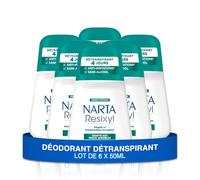 NARTA - Desodorante para mujer - Desodorante Resixyl durante 4 días sin alcohol - 6 x 50 ml