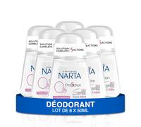 Narta Desodorante para mujer, esférico, protección 5, 48 horas, sin alcohol, hipoalergénico, 6 x 50 ml