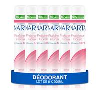NARTA - Desodorante para mujer - Fresca de flores en spray para 48 horas - 6 x 200 ml