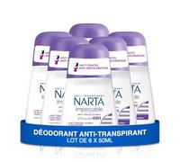 Narta - Desodorante para mujer - Impeccable Antitranspirante antihuellas dactilares, 48 horas de eficacia, sin alcohol, 6 x 50 ml
