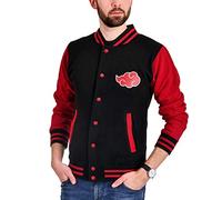 Naruto Chaqueta universitaria Shippuden Akatsuki Symbol Negro Rojo - S