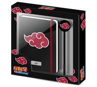 Naruto clouds-caja regalo con diario y bolígrafo fashion, negro