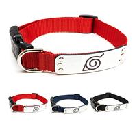 Naruto - Collar de perro para perros grandes, medianos, XS/pequeños, con licencia oficial de Naruto Shippuden Hidden Leaf Village, collar de perro de anime, collar ajustable para mascotas para perros