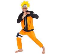 Naruto Disfraz Uzumaki 5 Piezas Naranja Negro - S