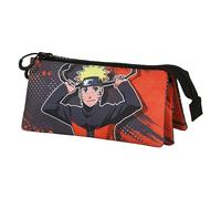 Naruto Hachimaki-Portatodo Triple Fan 2.0, Naranja, 23 x 11 cm