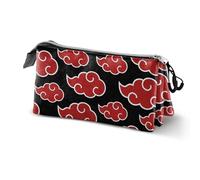Naruto Kanji-Estuche Portatodo Triple, Negro, 23 x 11 cm