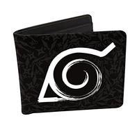 Naruto Konoha Hombre Cartera Marrón Vinilo